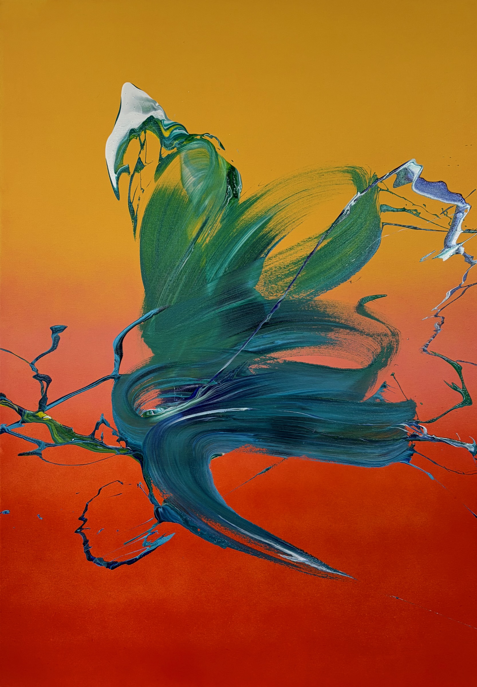 Sunset Pulse, an abstract painting by Maximilian Tischer