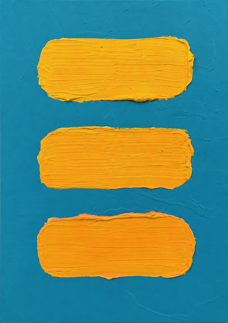 Blue & Yellow — abstract painting by Maximilian Tischer